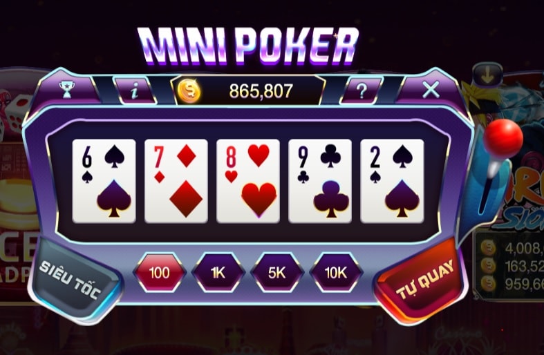 Game Nổ hũ 789 - Cách Chơi Mini Poker